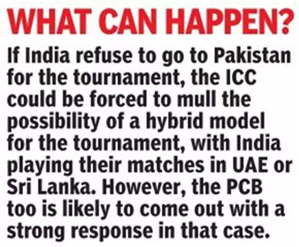 Champions Trophy: It’s India vs Pakistan again, this time in boardroom | Cricket News Champions Trophy: It’s India vs Pakistan again, this time in boardroom | Cricket News