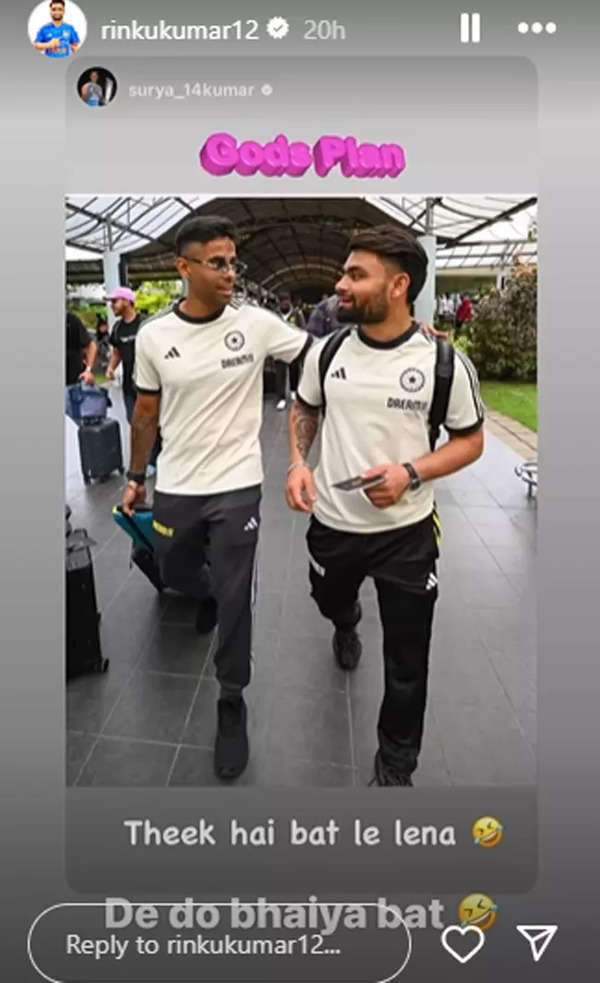 ‘De do bhaiya bat’: Rinku Singh now after Suryakumar Yadav to give him a bat | Cricket News ‘De do bhaiya bat’: Rinku Singh now after Suryakumar Yadav to give him a bat | Cricket News