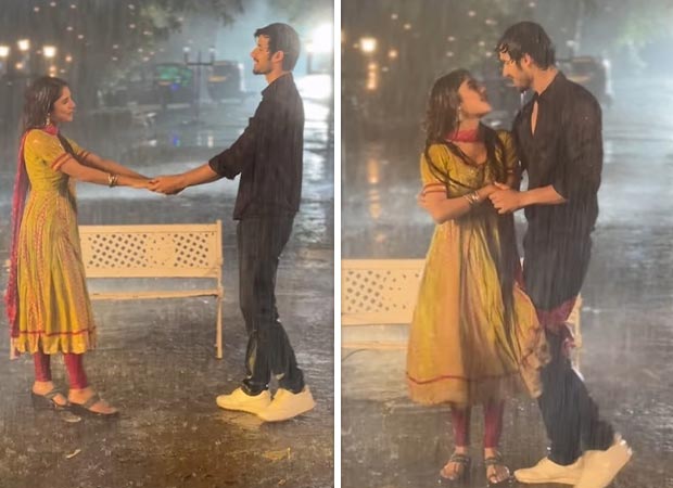 Kundali Bhagya actors Paras Kalnawat and Adrija Roy shoot a dreamy ‘baarish wala romance’ sequence : Bollywood News