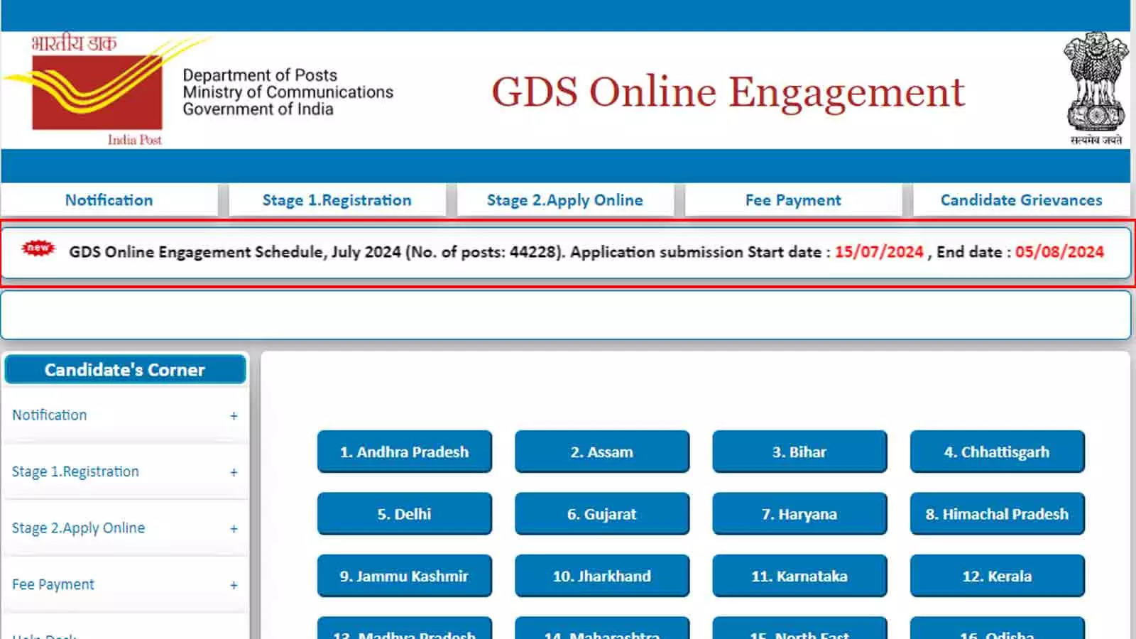 India Post Office GDS Recruitment 2024: Apply for 44,228 vacancies now, direct link here India Post Office GDS Recruitment 2024: Apply for 44,228 vacancies now, direct link here