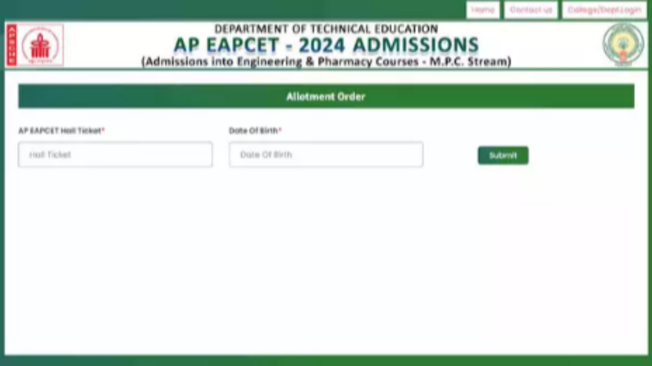 AP EAMCET round 1 seat allotment result for counselling declared: Direct link to check