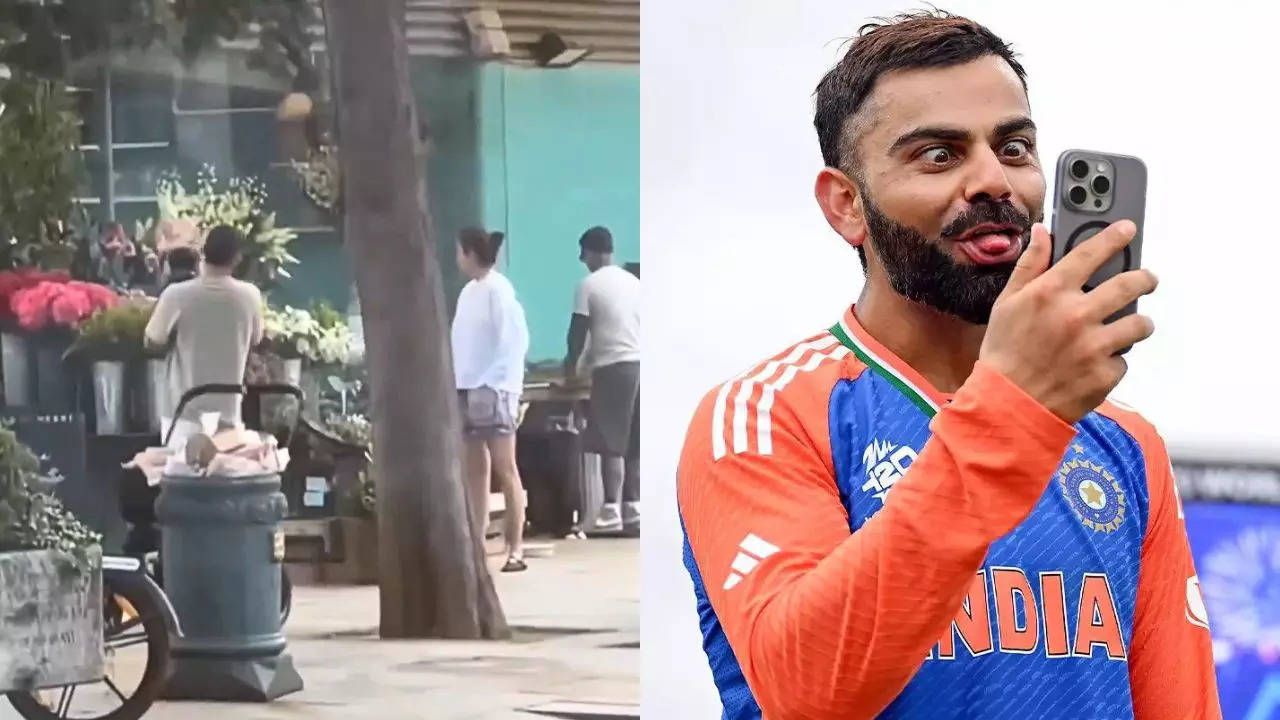 Virat Kohli spotted in a rare public appearance with son Akaay. Watch | Cricket News Virat Kohli spotted in a rare public appearance with son Akaay. Watch | Cricket News
