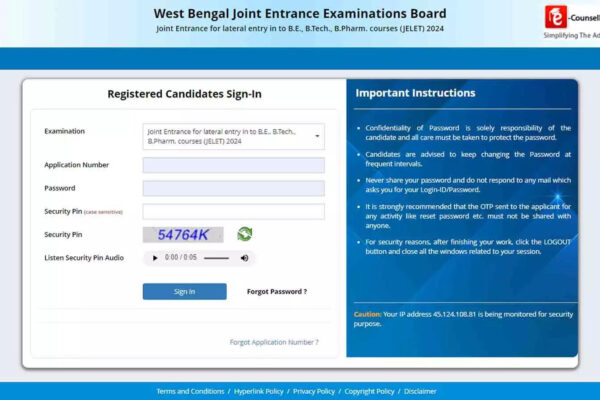 WBJEE Counselling 2024 registration closes tomorrow, seat allotment result on July 23: Direct link to apply here WBJEE Counselling 2024 registration closes tomorrow, seat allotment result on July 23: Direct link to apply here
