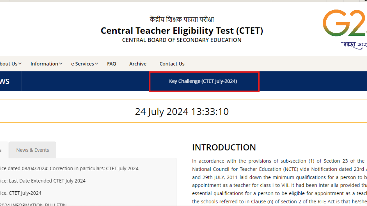 CTET 2024 provisional answer key released: Check direct link here CTET 2024 provisional answer key released: Check direct link here