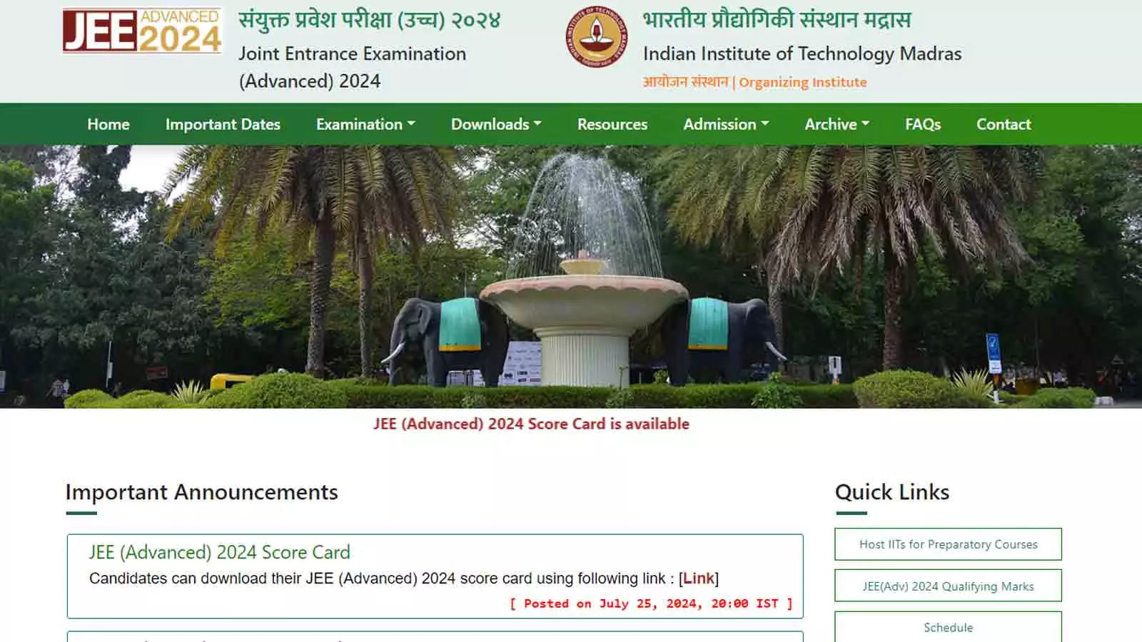 JEE Advanced 2024 Scorecards Released at jeeadv.ac.in: Download Here