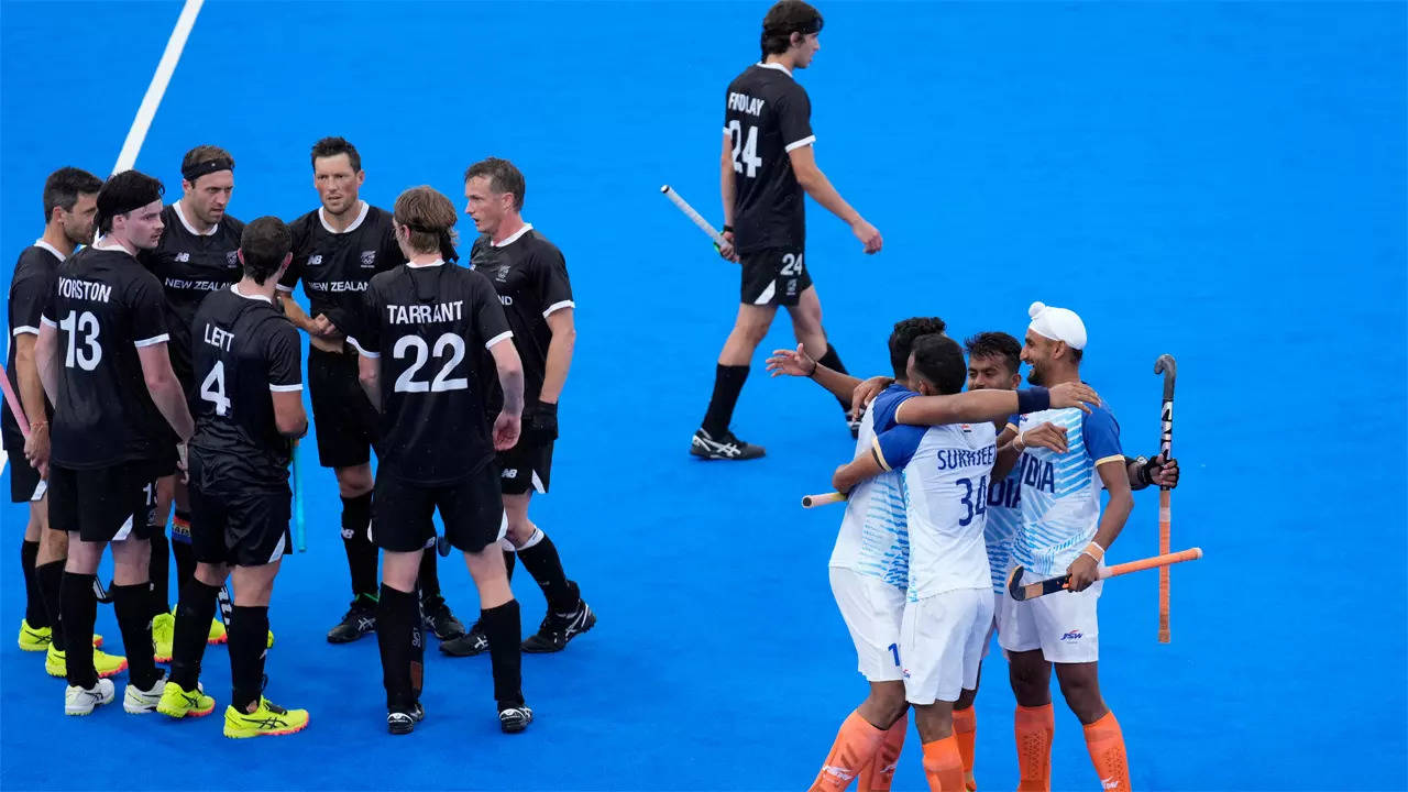 Paris Olympics: Harmanpreet’s late strike hands India 3-2 win over New Zealand in men’s hockey | Paris Olympics 2024 News Paris Olympics: Harmanpreet’s late strike hands India 3-2 win over New Zealand in men’s hockey | Paris Olympics 2024 News