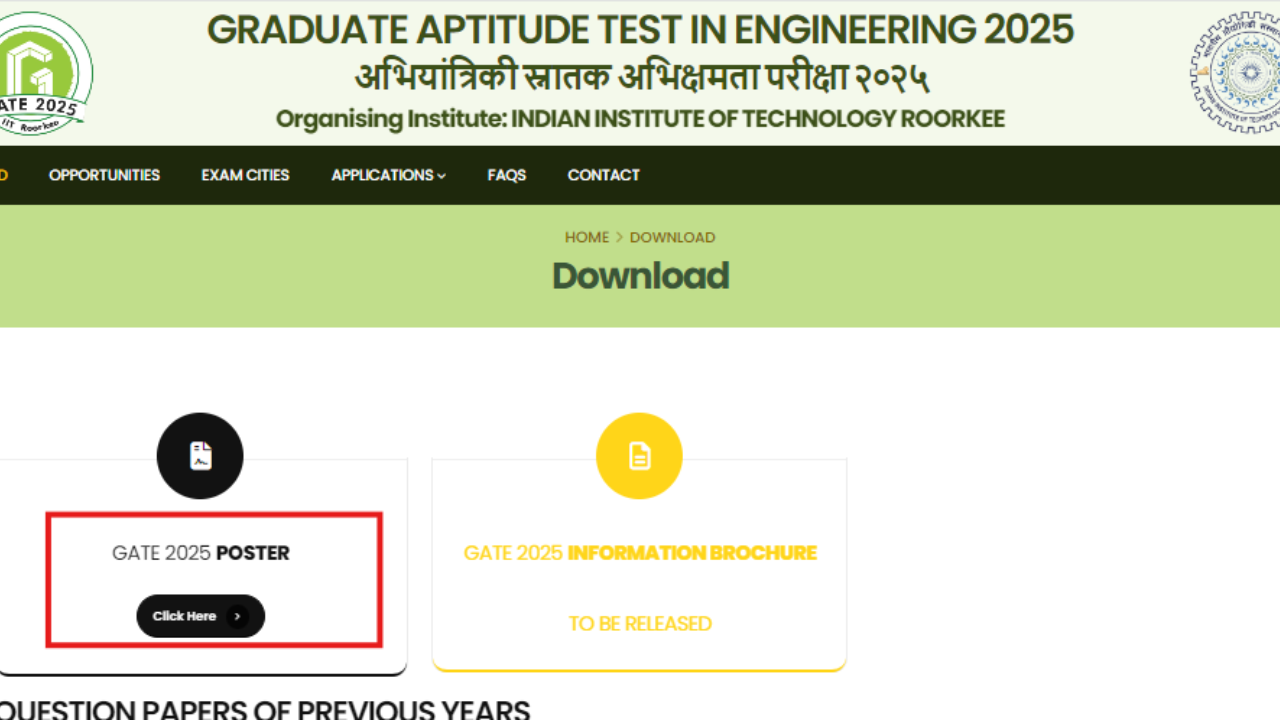 GATE 2025: IIT Roorkee announces GATE 2025 result date, application fee, eligibility criteria, and other details – Check here GATE 2025: IIT Roorkee announces GATE 2025 result date, application fee, eligibility criteria, and other details – Check here