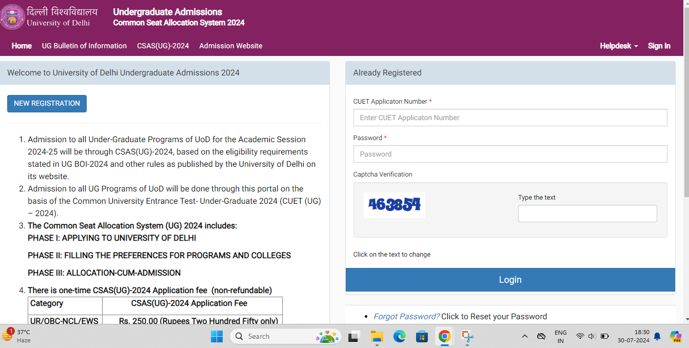 DU CSAS Phase 1 Application Correction Window Open Now: Here’s What You Can Edit