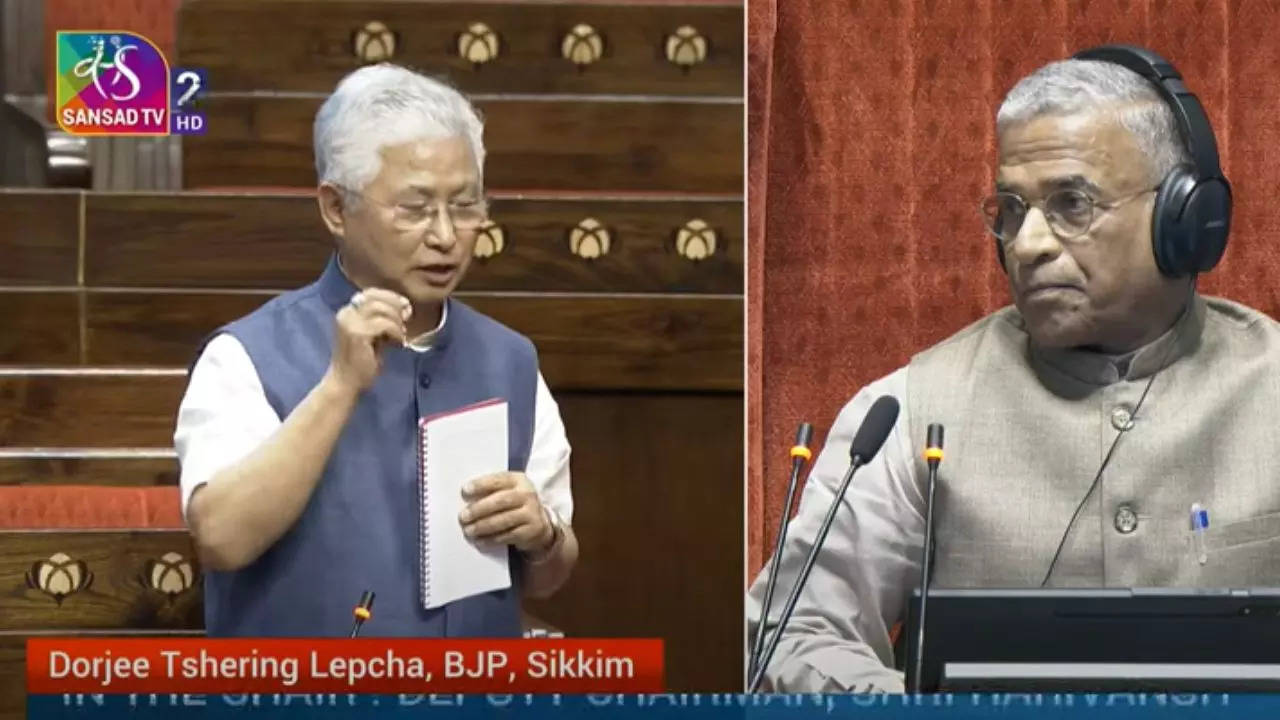 ‘Not China border, this is Tibet border’: Sikkim MP Dorjee Tshering Lepcha appeals in Rajya Sabha to change label | India News ‘Not China border, this is Tibet border’: Sikkim MP Dorjee Tshering Lepcha appeals in Rajya Sabha to change label | India News