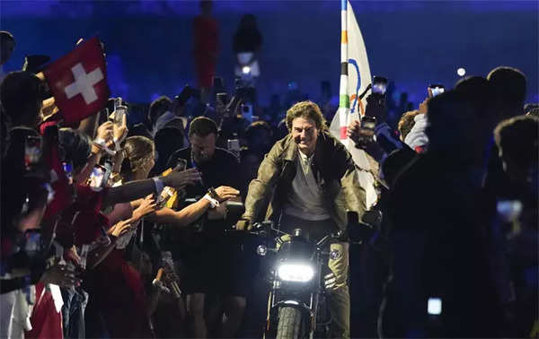 Tom Cruise: Watch: Tom Cruise leaps into action to steal the show at Paris Olympics closing ceremony | Paris Olympics 2024 News