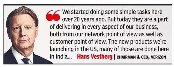Verizon CEO: India centre is biggest hub outside US Verizon CEO: India centre is biggest hub outside US