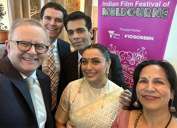 Karan Johar and Rani Mukerji pose with Australian PM in selfie : Bollywood News Karan Johar and Rani Mukerji pose with Australian PM in selfie : Bollywood News