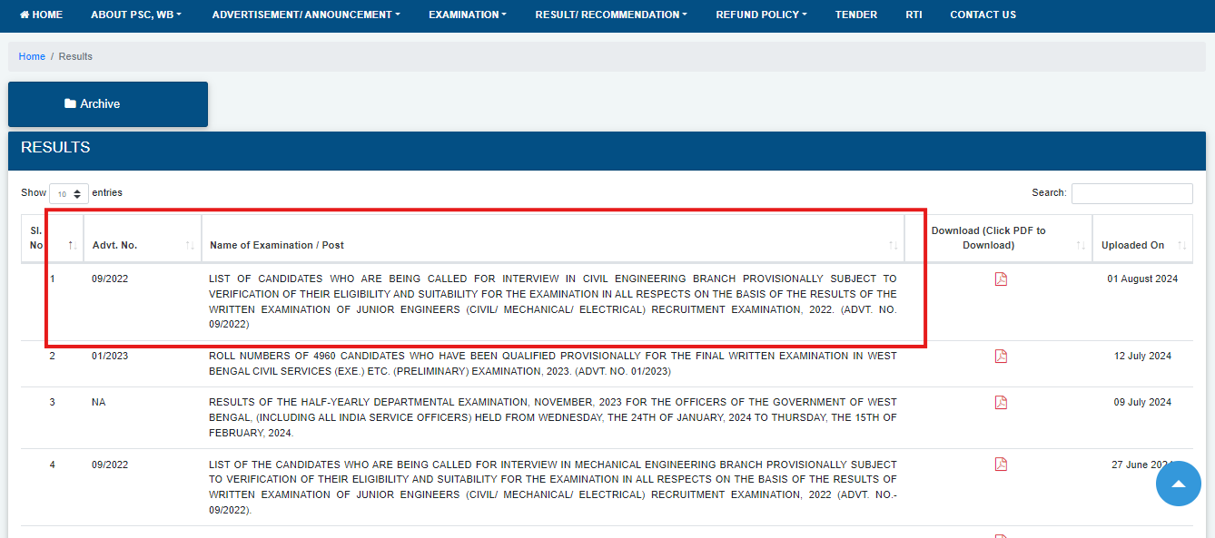 WBPSC JE Result 2024 Out: Direct Link to Check and Other Important Details WBPSC JE Result 2024 Out: Direct Link to Check and Other Important Details