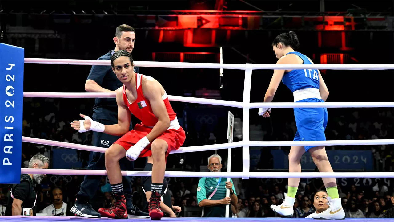 ‘Biological male’ Imane Khelif wins Paris Olympics boxing bout in 46 seconds; Elon Musk, JK Rowling cry foul as Twitter erupts | Paris Olympics 2024 News ‘Biological male’ Imane Khelif wins Paris Olympics boxing bout in 46 seconds; Elon Musk, JK Rowling cry foul as Twitter erupts | Paris Olympics 2024 News