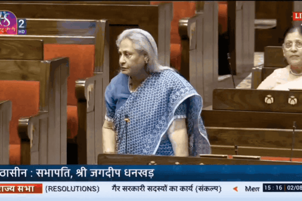 ‘Main Jaya Amitabh Bachchan’: Watch hilarious banter between SP MP and Jagdeep Dhankar in Rajya Sabha | India News