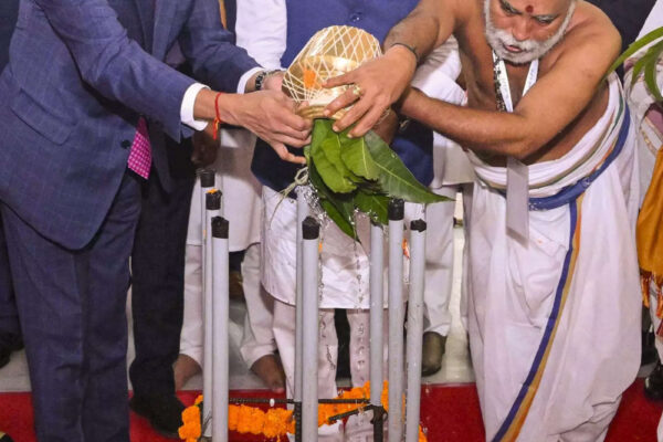 ‘Bhumi Pujan’ of Tata Semiconductor facility in Assam: Tata Sons chairman N Chandrasekaran conveys best wishes of Ratan Tata