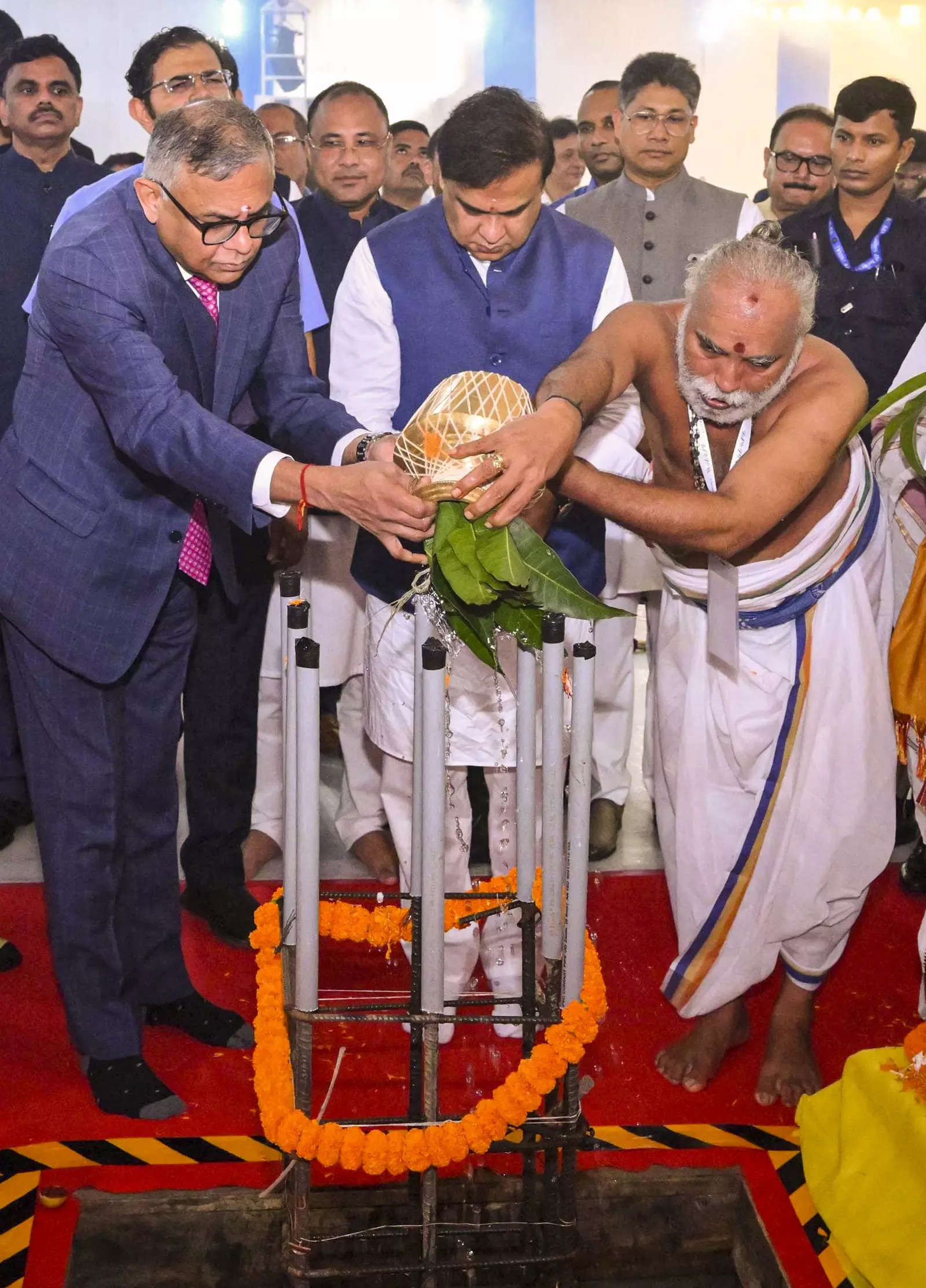 ‘Bhumi Pujan’ of Tata Semiconductor facility in Assam: Tata Sons chairman N Chandrasekaran conveys best wishes of Ratan Tata ‘Bhumi Pujan’ of Tata Semiconductor facility in Assam: Tata Sons chairman N Chandrasekaran conveys best wishes of Ratan Tata