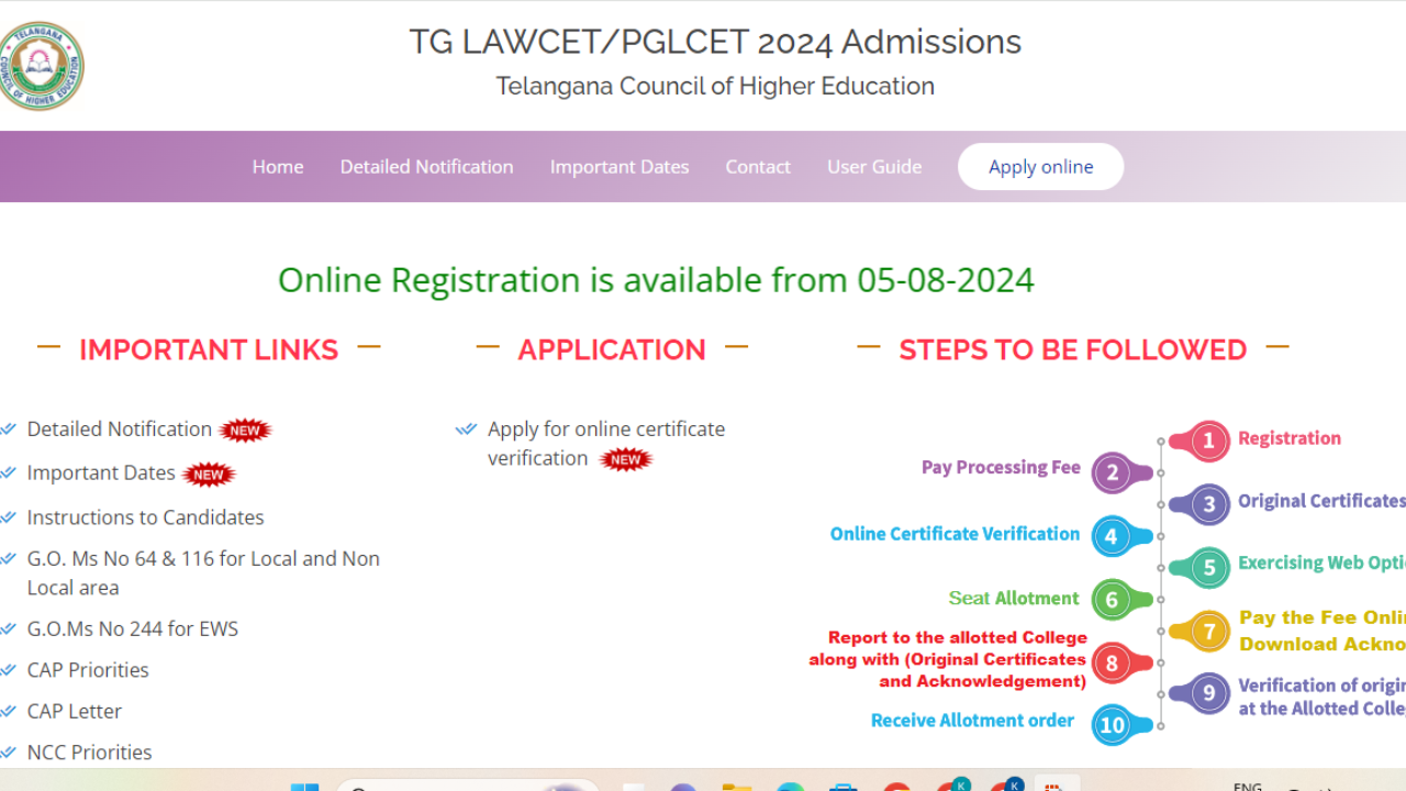 TS LAWCET counselling 2024 registration begins tomorrow: Check eligibility criteria, important dates here TS LAWCET counselling 2024 registration begins tomorrow: Check eligibility criteria, important dates here