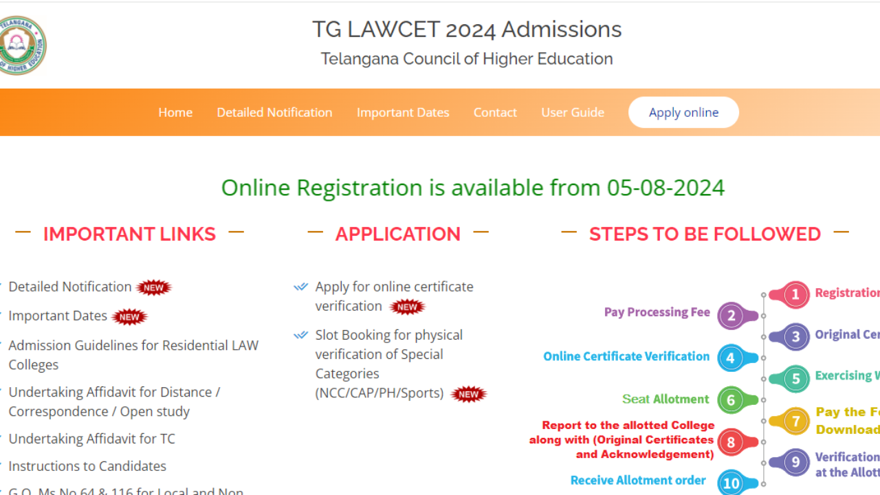 TS LAWCET Counselling registrations to begin today: Steps to apply