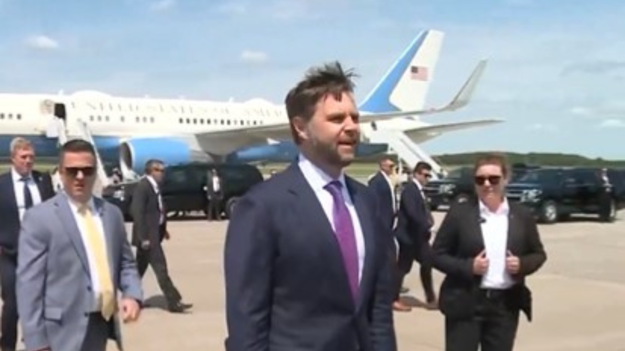 JD Vance Air Force Two: Did JD Vance just check Kamala Harris’ plane out? ‘Going to be mine’. Watch