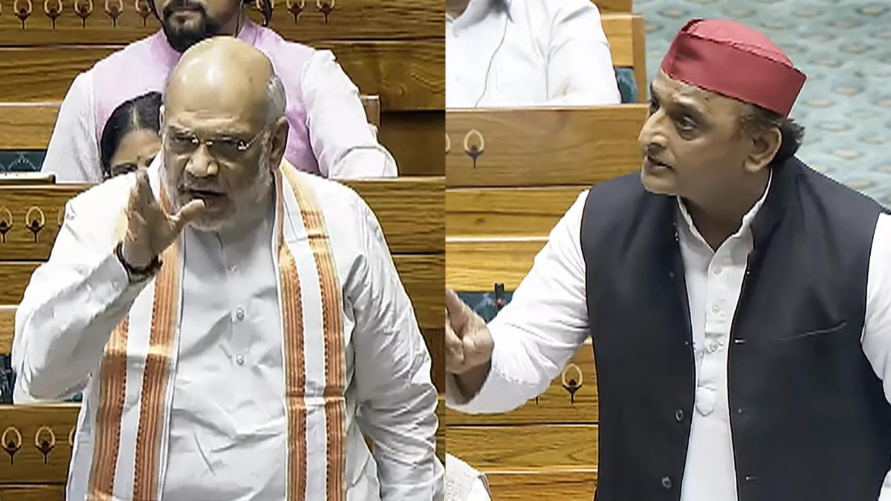 Amit Shah vs Akhilesh Yadav in Lok Sabha: Akhilesh alleges speakers rights being taken away; Amit Shah responds | India News