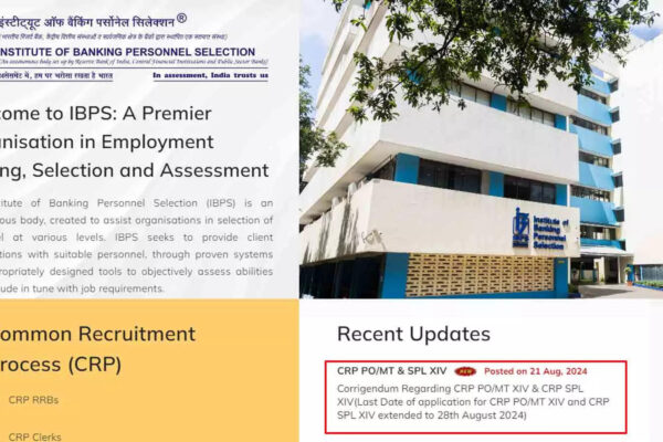 IBPS PO, SO Recruitment 2024: Last Date Extended to August 28, Check Official Notice Here