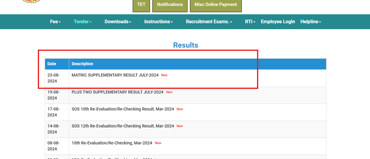 HPBOSE Class 10th Supplementary July 2024 Result Out: Check direct link here