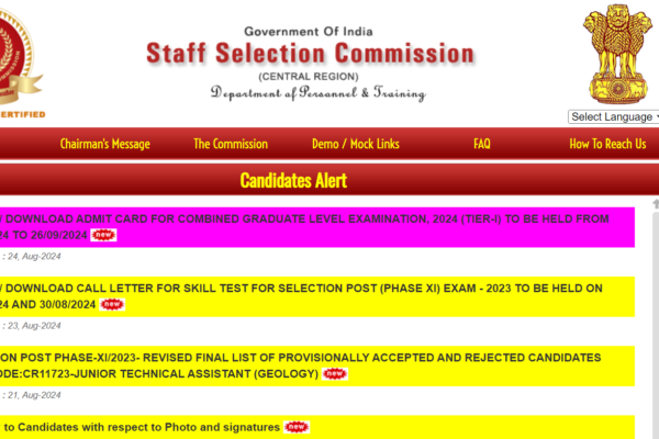 SSC CGL Admit Card 2024 released for Uttar Pradesh, Bihar and North East region: Direct links to download here