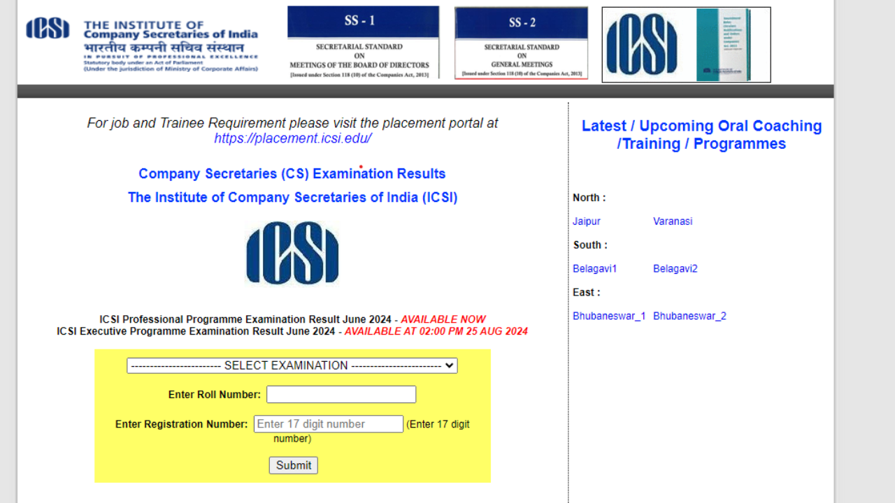 ICSI CS Professional programme June result 2024 announced: Check direct link here ICSI CS Professional programme June result 2024 announced: Check direct link here