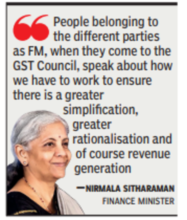 FM Nirmala Sitharaman: No friction between Centre & states on GST