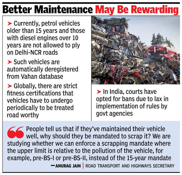 Government reviews norms for vehicle scrappage Government reviews norms for vehicle scrappage