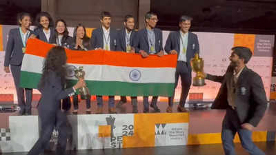 Watch: Team India celebrates historic Chess Olympiad double gold in style, fans draw parallels with Rohit Sharma’s ‘walk’ at T20 World Cup | Chess News