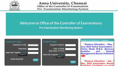 Anna University Results 2024 for MBA Programmes Released at coe1.annauniv.edu; Check Direct Link Here Anna University Results 2024 for MBA Programmes Released at coe1.annauniv.edu; Check Direct Link Here