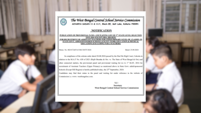 West Bengal Teacher Recruitment: WBSSC releases final merit list for Assistant Teacher posts, more than 14000 candidates shortlisted West Bengal Teacher Recruitment: WBSSC releases final merit list for Assistant Teacher posts, more than 14000 candidates shortlisted