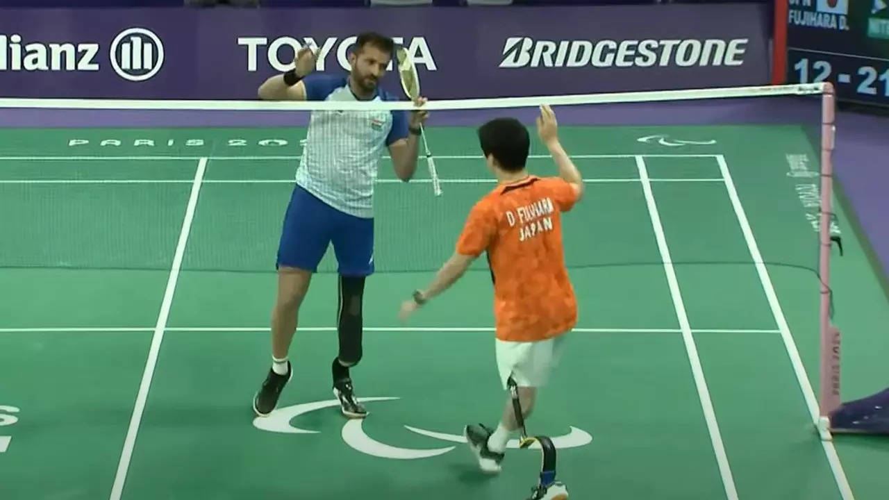 Shuttler Nitesh Kumar reaches men’s singles SL3 final at Paris Paralympics | Paris Paralympics News Shuttler Nitesh Kumar reaches men’s singles SL3 final at Paris Paralympics | Paris Paralympics News