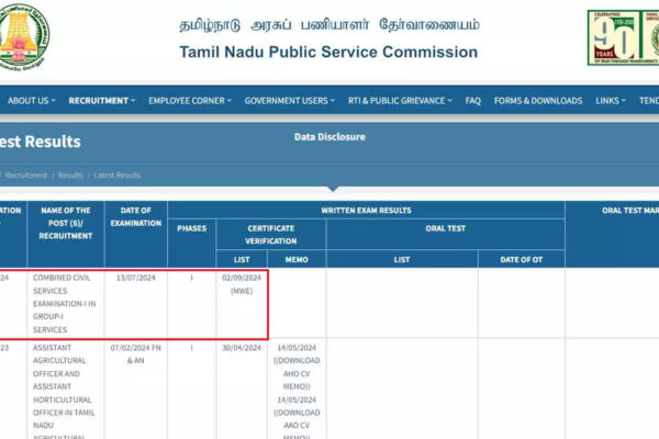 TNPSC Group 1 Prelims Results 2024 Out at tnpsc.gov.in: Direct Link TNPSC Group 1 Prelims Results 2024 Out at tnpsc.gov.in: Direct Link