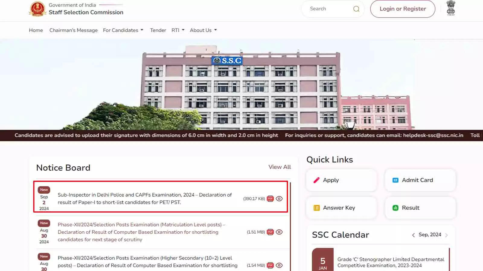 SSC CPO 2024 Tier-1 Result Out at ssc.gov.in: Merit List, Cutoff, and More