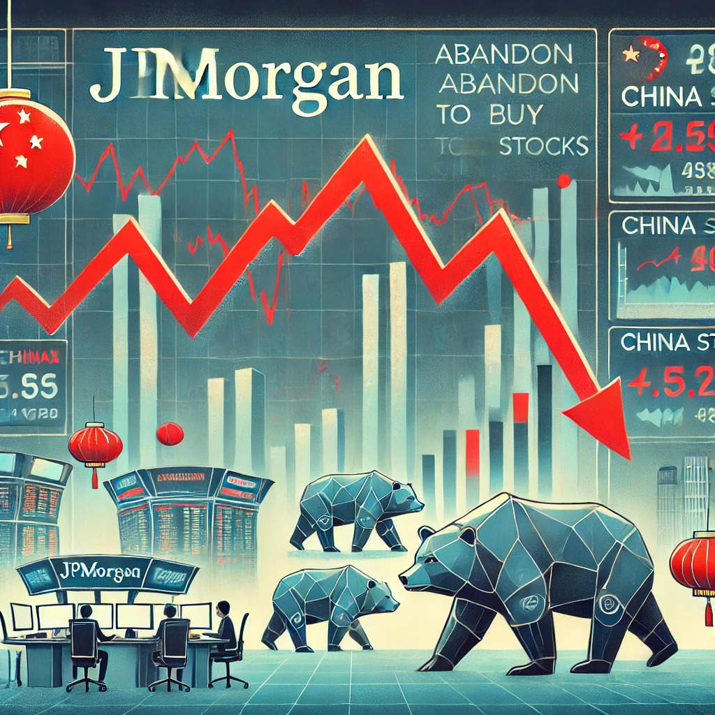 JPMorgan abandons its recommendation to buy China stocks JPMorgan abandons its recommendation to buy China stocks
