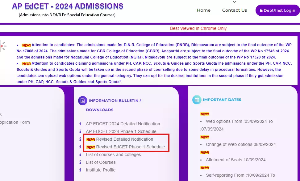 AP EdCET Counselling 2024 revised phase 1 schedule out: Check new dates here AP EdCET Counselling 2024 revised phase 1 schedule out: Check new dates here