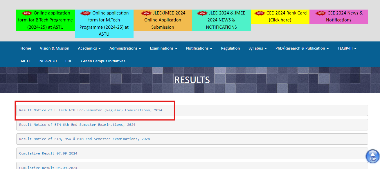 Assam ASTU result 2024 for B.Tech 6th semester out on astu.ac.in: Direct link to check result here Assam ASTU result 2024 for B.Tech 6th semester out on astu.ac.in: Direct link to check result here