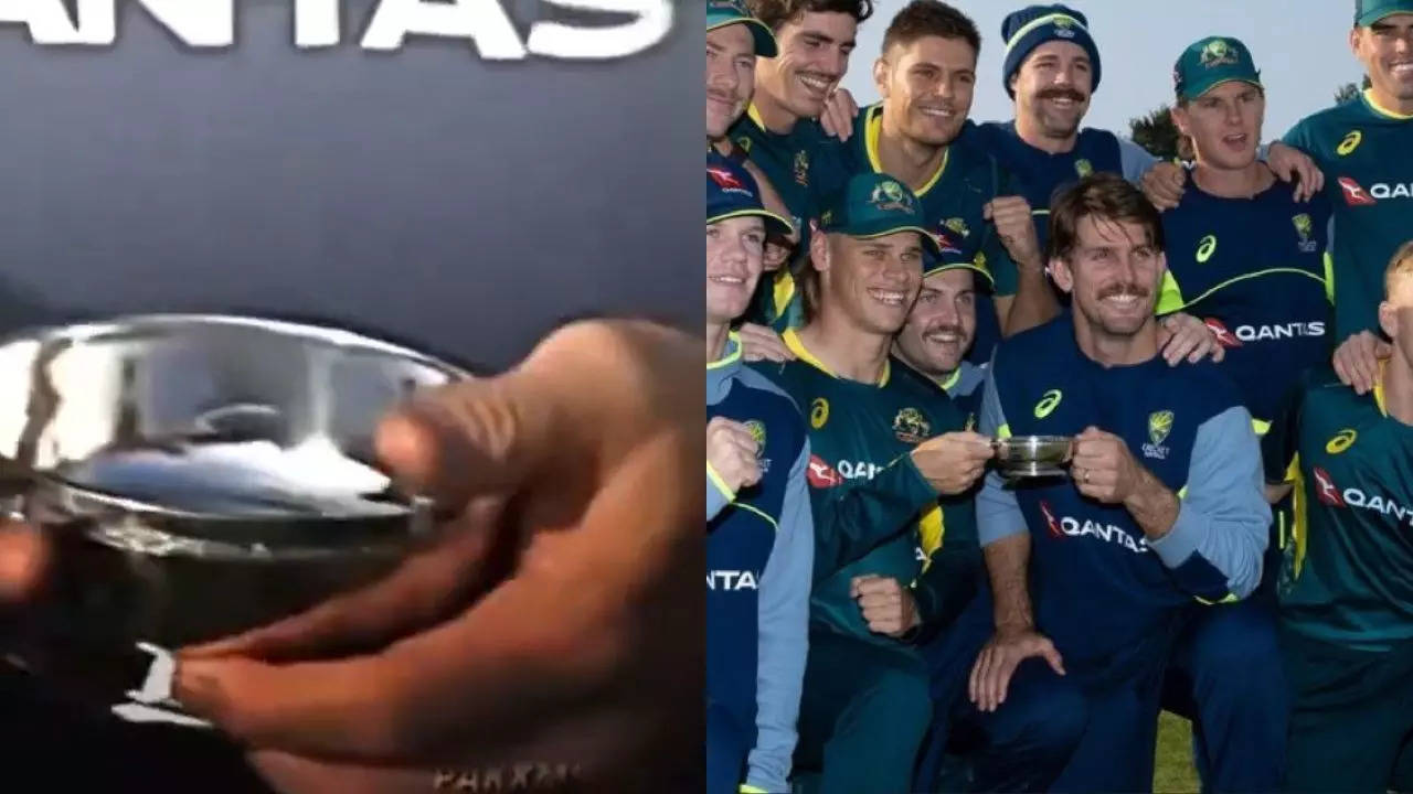 ‘Ice-cream cup’: Australia players baffled with bizarre trophy after Scotland series win. Watch | Cricket News