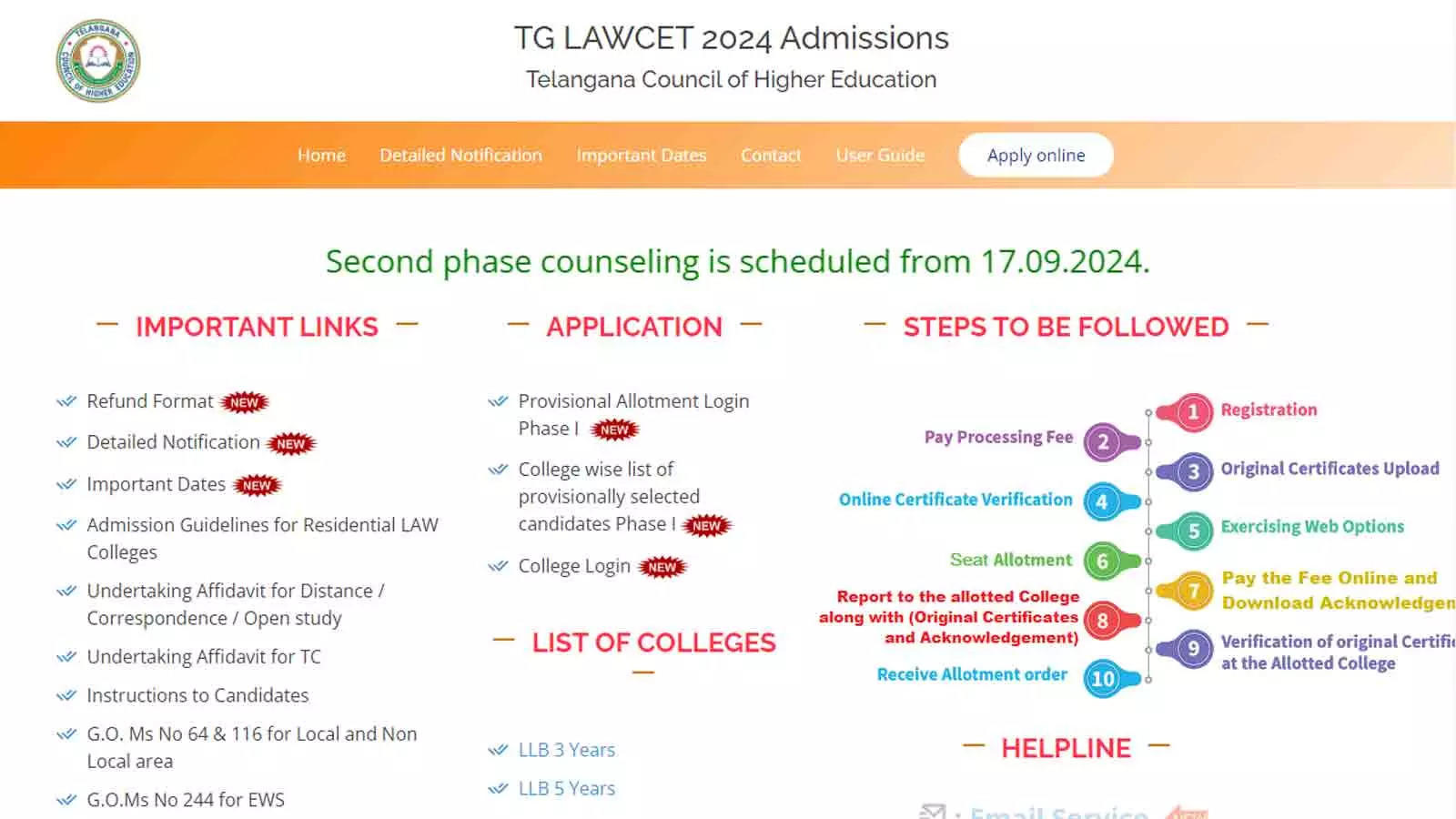 TS LAWCET 2024: Phase 2 Counselling Schedule Released; Check Here TS LAWCET 2024: Phase 2 Counselling Schedule Released; Check Here