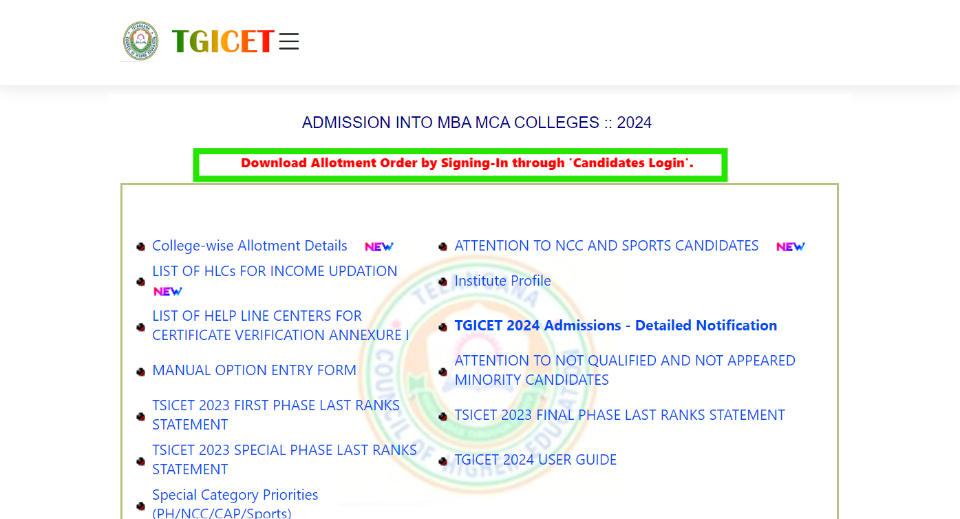 TS ICET 2024 allotment result declared at tgicet.nic.in: Direct link and steps to check TS ICET 2024 allotment result declared at tgicet.nic.in: Direct link and steps to check