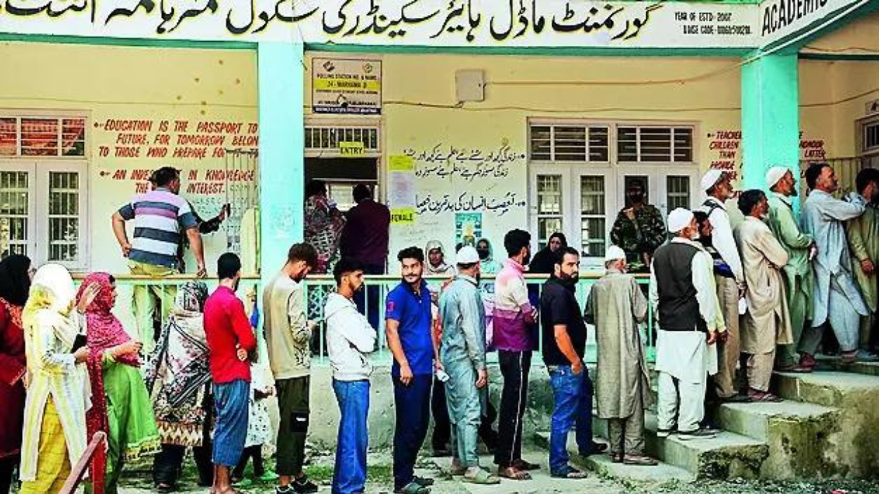 59% turnout in first phase of J&K assembly polls | India News