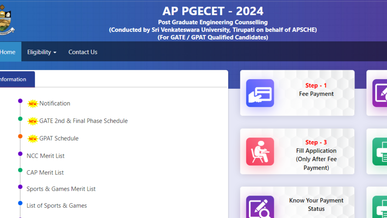 AP PGECET 2024 counselling registration for Phase 2 begins: Check direct link here AP PGECET 2024 counselling registration for Phase 2 begins: Check direct link here