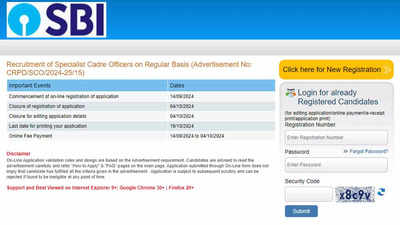 SBI SO Recruitment 2024: Application for 1,511 Specialist Cadre Officer Positions Closes Today; Check Direct Link Here SBI SO Recruitment 2024: Application for 1,511 Specialist Cadre Officer Positions Closes Today; Check Direct Link Here