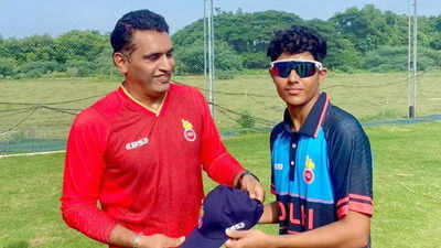 Virender Sehwag’s son Aaryavir makes impressive debut for Delhi in Vinoo Mankad Trophy | Virender Sehwag’s son Aaryavir makes impressive debut for Delhi in Vinoo Mankad Trophy |