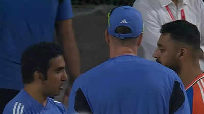 Gautam Gambhir’s animated chat with Varun Chakravarthy leaves ex-coach curious | Cricket News Gautam Gambhir’s animated chat with Varun Chakravarthy leaves ex-coach curious | Cricket News