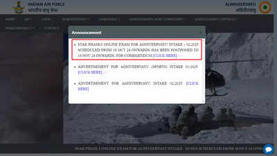 Air Force Agniveer 02/2025 Exam Postponed, Check Official Notice Here Air Force Agniveer 02/2025 Exam Postponed, Check Official Notice Here
