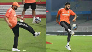 Watch: Rohit Sharma and Virat Kohli show off their football skills in viral video | Cricket News